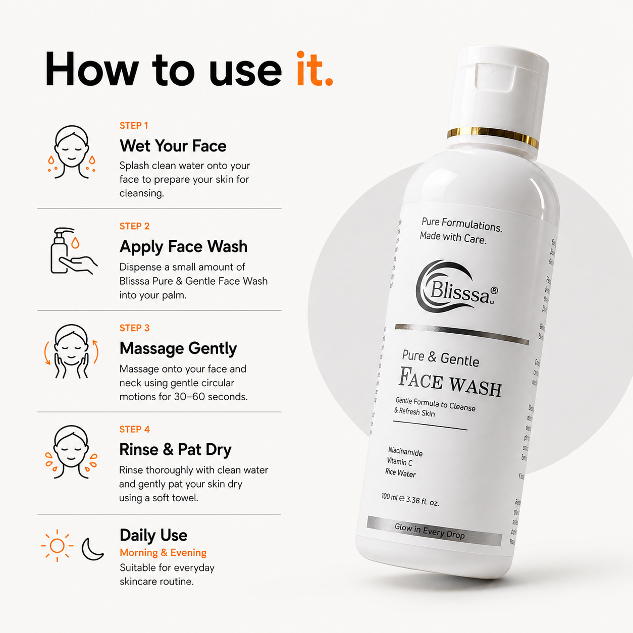 Blisssa Pure & Gentle Face Wash 100 ml