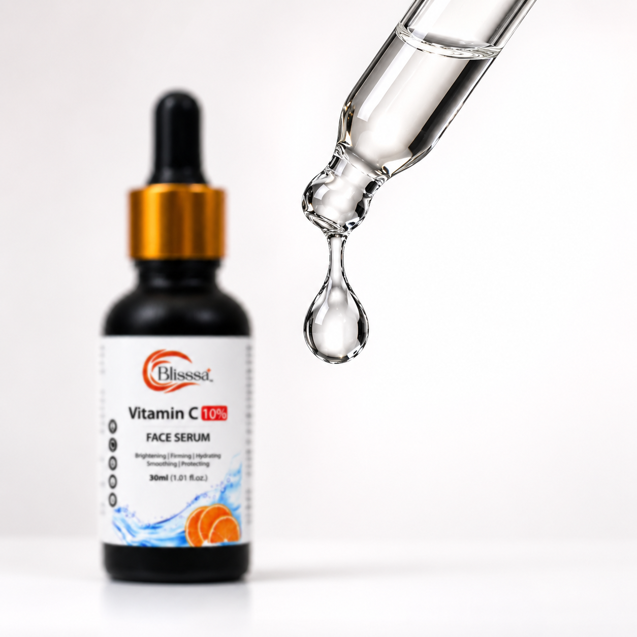 Blisssa Brightening 10% Vitamin C Face Serum for All Skin Types | 30 ml