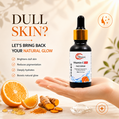 Blisssa Brightening 10% Vitamin C Face Serum for All Skin Types | 30 ml